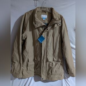 NWT Men's XL Columbia Tan Wander Yonder Hooded Jacket XM3011